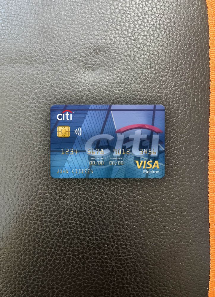 Download Peru Citibank visa electron card photolook front Photoshop template